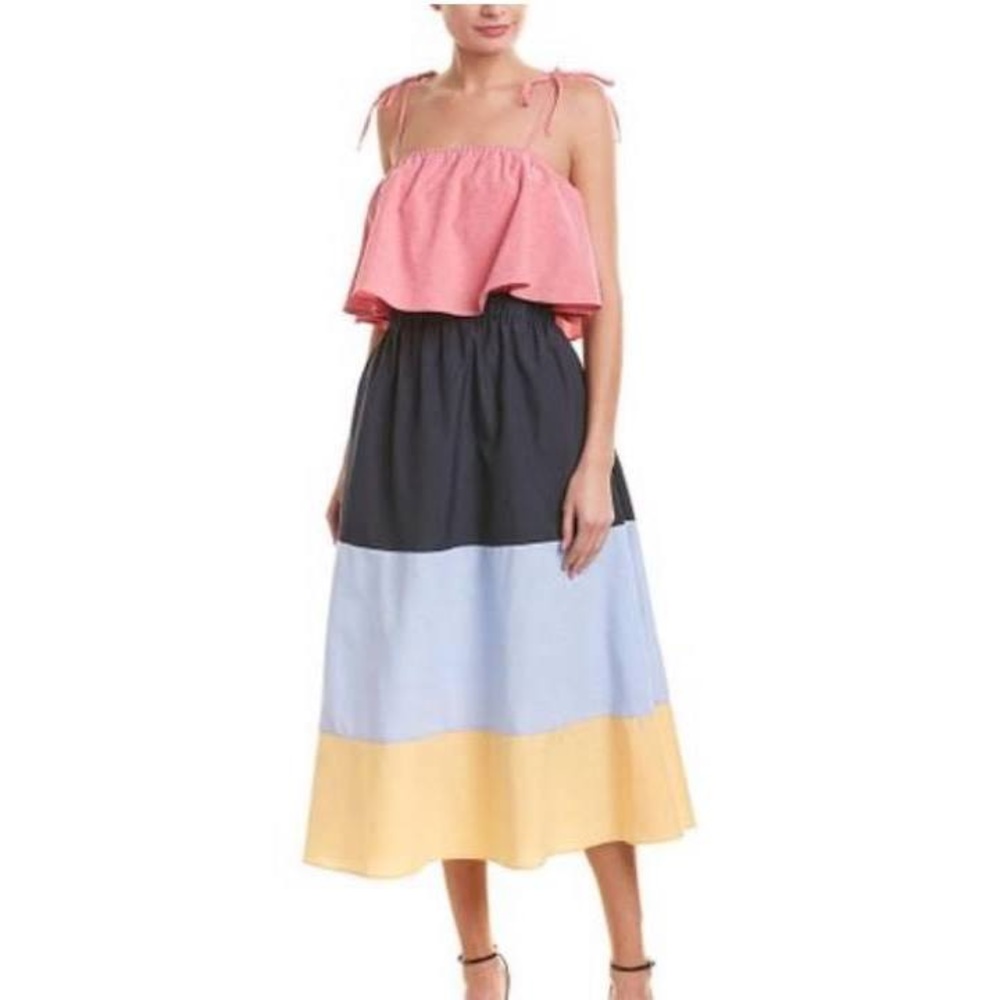 English Factory Color Blocked Maxi Dress - Small